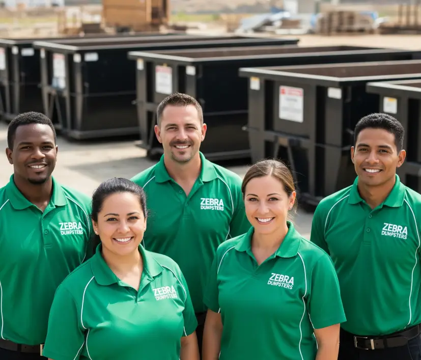 Zebra dumpster team